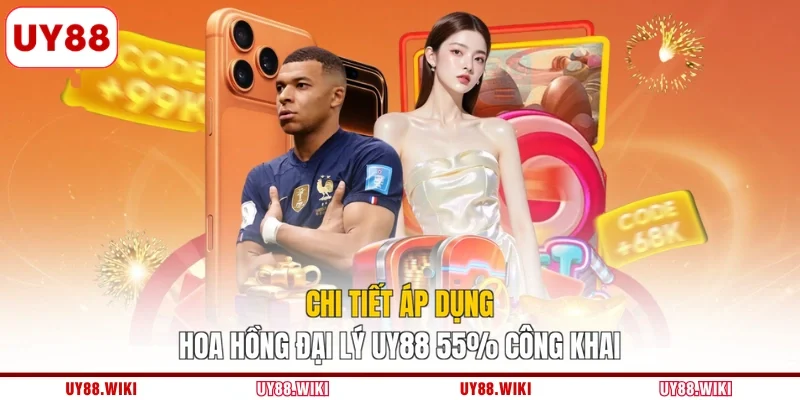 Chi tiết áp dụng hoa hồng đại lý UY88 55% công khai