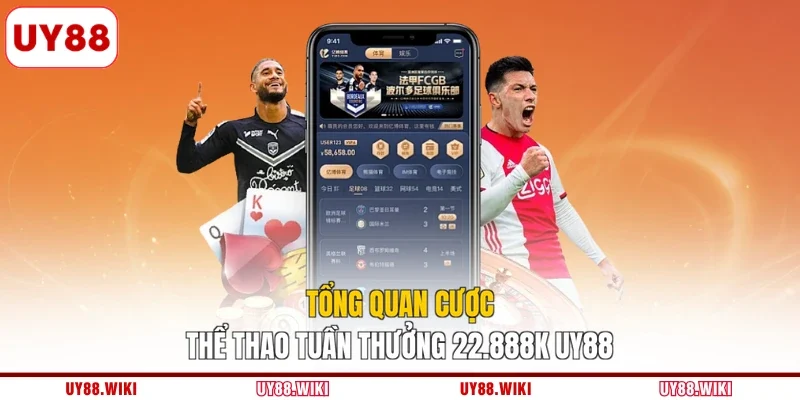 Tổng quan cược thể thao tuần thưởng 22.888k UY88